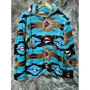 Trail Crest Women's aztec Print Full Zip Fleece Jacket‎ Sweater Size S